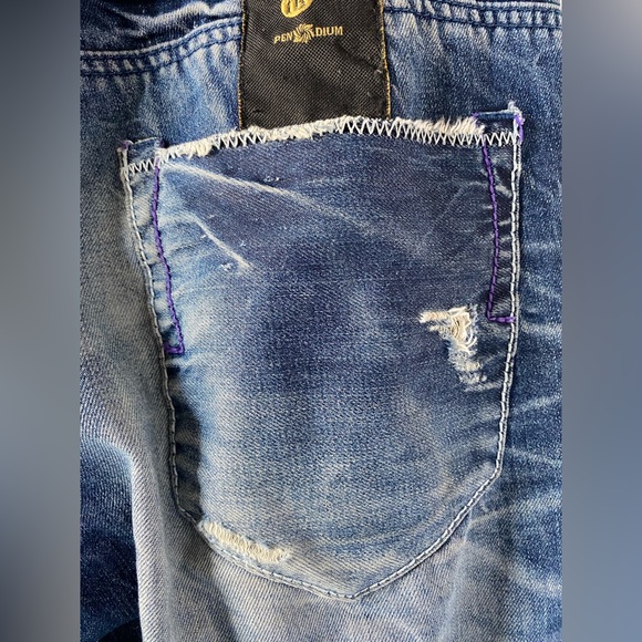 Takeshy Kurosawa x Pendium Distressed Italian Denim Jeans Men’s 33 - Picture 3 of 12